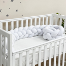 Protectie laterala patut bebe tripla alba